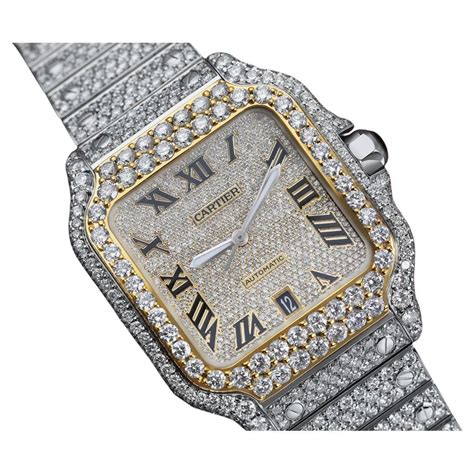 cartier santos custom diamond|cartier santos orologio.